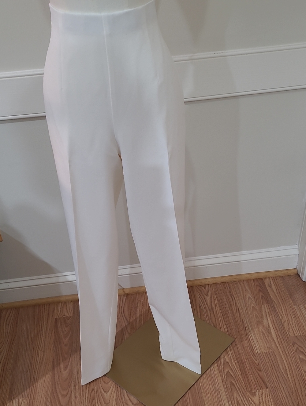 Tribella High-Waist White Wide-Leg Pants - Size 10